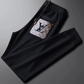 Louis Vuitton LV plus velvet slim fit versatile sports pants sweatpants-2898  